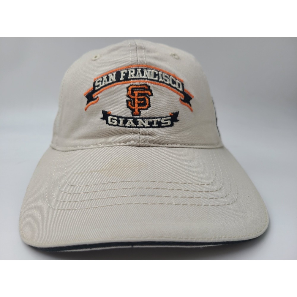 Vintage San Francisco Giants Drew Pearson Strapback (Fits Small) Hat Cap Beige - Picture 2 of 14